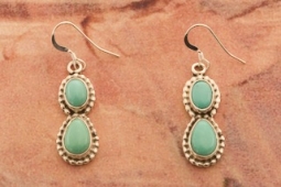 Day 1 Deal - Genuine Campitos Turquoise Sterling Silver Earrings